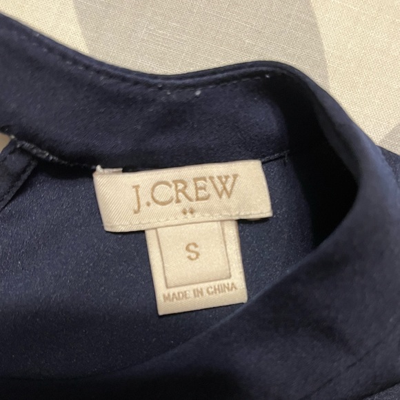 J Crew Navy Blouse small - Picture 2 of 5